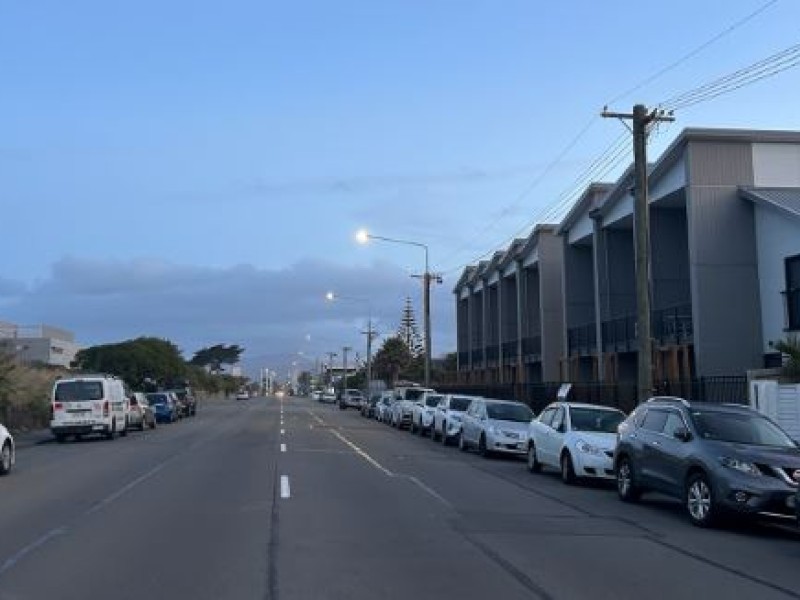 Parked cars on Marine Parade