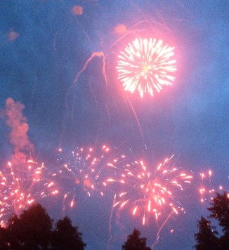 Fireworks fired off in Ashburton Domain
