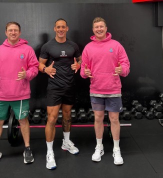 Sam, Josh and Brandon from Summit for Strength in a gym