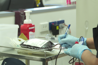 blood being labeled
