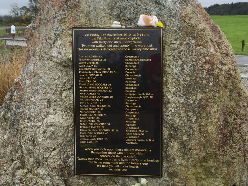 Memorial rock plaque
