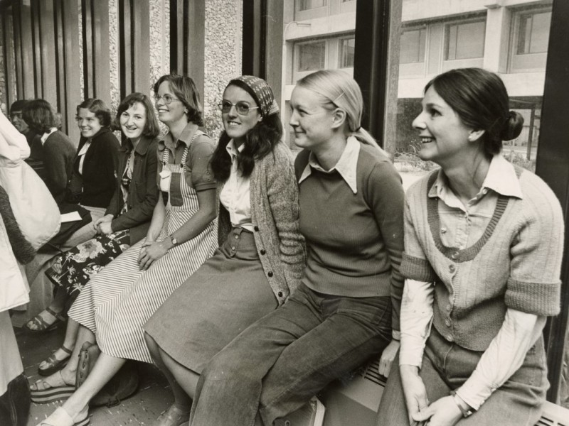 Students waiting for exams 21 oct 1977