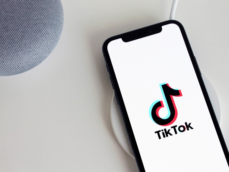 Phone with a Tik Tok logo 